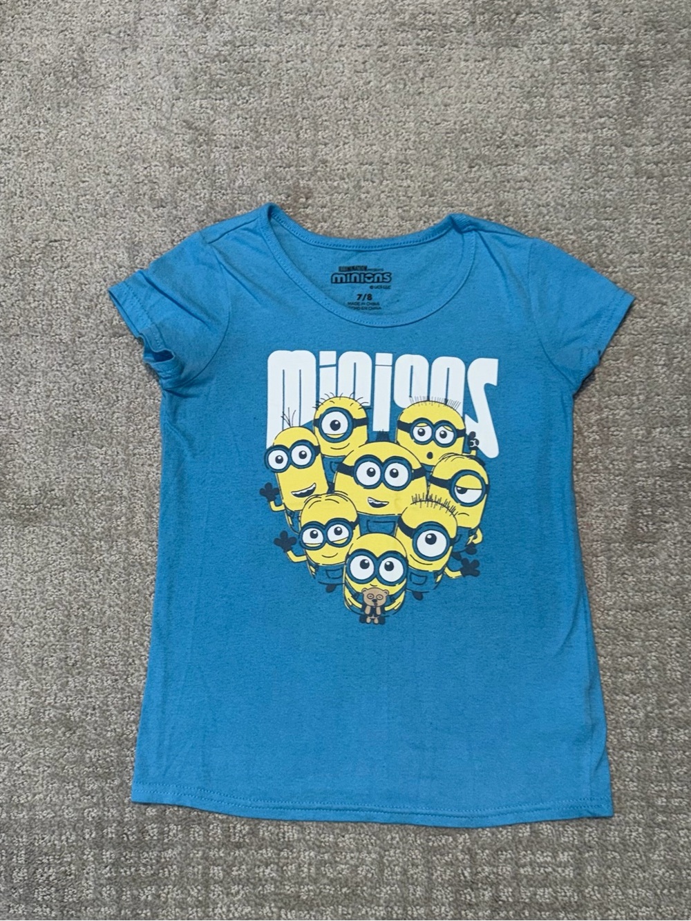 Kids Blue Minions Shirt Size M
